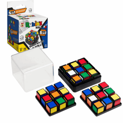 Настольная игра «Rubik’s Roll» Rubik's Roll выглядит как легендарный Кубик Рубика, но представляет собой увлекательную дорожную игру в практичном кейсе. В этой новой игре есть 27 кубиков, шейкер и две доски, что гарантирует много удовольствия для вас и ваших детей. Rubik's Roll — это игра с множеством версий! Играйте в "Shake", "Twenty-One", "Battle Dice", "Trio" и "Tower of Dice", все в одной компактной игре, которую легко взять с собой куда угодно.Почему стоит выбрать Rubik's Roll? 	Набор игр в одном: Rubik's Roll — это комплект, который включает 5 различных игр в одном наборе. 	Игра без языковых ограничений: Игра подходит для игроков из разных стран, так как не имеет языковых барьеров. 	Игра для 2-5 игроков: Rubik's Roll можно играть от 2 до 5 человек, что делает её идеальной для людей разных возрастов. 	Игрушка для детей: Продукт предназначен для детей от 7 лет, что делает его отличным выбором для родителей, которые ищут образовательные и развлекательные игрушки. 	Высококачественные материалы: Кубик выполнен из высококачественных материалов, что гарантирует долговечность и бесперебойную работу. 	Развивающая игрушка: Rubik's Roll — это отличная игрушка, которая позволяет детям развивать логическое и стратегическое мышление в игровой форме.