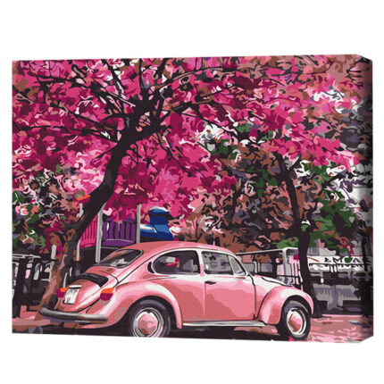 Pictură pe numere 30*40 сm (fără cutie) - Parcare înflorită