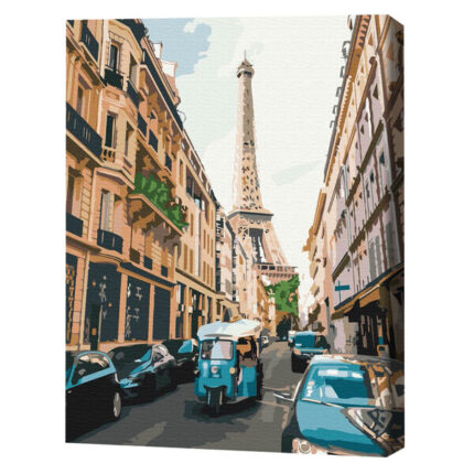 Pictură pe numere 30*40 сm (fără cutie) – Parisul turistic Setul include:• pânză de bumbac cu o diagramă numerotată a imaginii, pe o ramă de lemn• 3 perii de diferite grosimi• vopsele acrilice numerotate• monturi pentru fixare pe perete