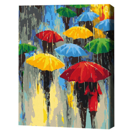 Pictură pe numere 40*50 сm (în cutie)  – Ploaie colorată