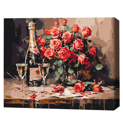 Pictură pe numere 30*40 сm (fără cutie) – Șampanie pentru doi
