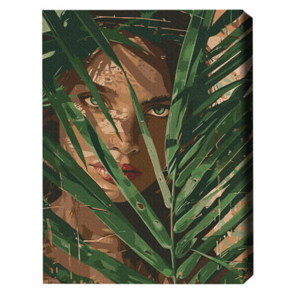 Pictură pe numere 40*50 cm (în cutie) — Privirea naturii Setul include: 	pânză de bumbac cu o diagramă numerotată a imaginii, pe o ramă de lemn 	 3 perii de diferite grosimi 	 vopsele acrilice numerotate 	 monturi pentru fixare pe perete