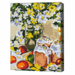 Pictură pe numere 40×50 (în cutie) – Amintiri din copilărie. Karina Zimina Setul include:• pânză de bumbac cu o diagramă numerotată a imaginii, pe o ramă de lemn• 3 perii de diferite grosimi• vopsele acrilice numerotate• monturi pentru fixare pe perete