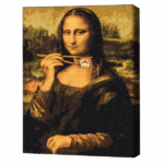 Pictură pe numere 40*50 (în cutie) – Renașterea cu gust Setul include: 	pânză de bumbac cu o diagramă numerotată a imaginii, pe o ramă de lemn 	 3 perii de diferite grosimi 	 vopsele acrilice numerotate 	 monturi pentru fixare pe perete