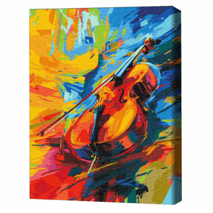 Pictură pe numere 40х50 cm (fără cutie)  – Simfonia culorilor Setul include: 	pânză de bumbac cu o diagramă numerotată a imaginii, pe o ramă de lemn 	 3 perii de diferite grosimi 	 vopsele acrilice numerotate 	 monturi pentru fixare pe perete