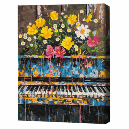 Pictură pe numere 40*50 cm (în cutie) – Expresia muzicii Setul include:• pânză de bumbac cu o diagramă numerotată a imaginii, pe o ramă de lemn• 3 perii de diferite grosimi• vopsele acrilice numerotate• monturi pentru fixare pe perete