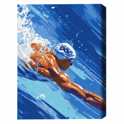 Pictură pe numere 40*50 cm (în cutie) – Înot