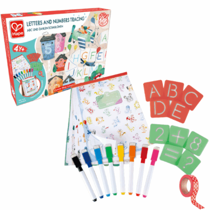 Set educațional „Învățăm literele și cifrele” Setul educațional „Învățăm literele și cifrele” prezintă copiilor literele, cifrele și semnele. Cu șabloanele din set, copilul îi va fi ușor să desenezie pe șevalet.Include: 	44 șabloane cu litere, cifre și semne 	8 markere pentru tablă albă cu gumă de șters, ideale pentru utilizare pe table albe sau hârtie 	1 clip de document 	album A3 de 12 pagini care conține 10 sarcini care îi ajută pe copii să învețe alfabetul și să numere, precum și să scrie litere și cifre.Dacă copilului tău îi place să deseneze, cel mai bun cadou pentru el va fi și un șevalet de desen. Acesta este practic un instrument profesional care va ajuta copilul să deseneze convenabil pentru el însuși și să plaseze vopsele și markere în apropiere, iar părinții să uite de tapetul și mobilierul decorat.