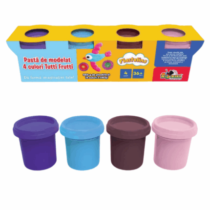 Pastă de modelat Tutti Frutti – Plastelino, 4 culori