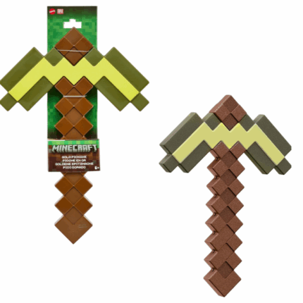 Armă pixelată Minecraft pentru jocuri de rol Adu lumea Minecraft în realitate cu această colecție de accesorii pentru jocuri de rol, în stilul pixelat unic! Aceste piese de luptă, de dimensiuni reale, sunt perfecte pentru copii și fanii jocului care vor să recreeze momentele preferate sau să inventeze aventuri noi.Caracteristici: 	Potrivit pentru copii de la 6 ani în sus 	Design pixelat autentic, fidel stilului Minecraft 	Dimensiune ideală pentru mâna unui copil 	Perfect pentru joacă activă, cosplay sau cadouFiecare articol se vinde separat. Culorile și decorurile pot varia.