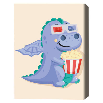 Pictură pe numere 30*40 сm (fără cutie) – Film pentru dragon Setul include: 	pânză de bumbac cu o diagramă numerotată a imaginii, pe o ramă de lemn 	 3 perii de diferite grosimi 	 vopsele acrilice numerotate 	 monturi pentru fixare pe perete