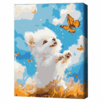 Pictură pe numere 30*40 сm (fără cutie) – Joc în Kvatch Setul include: 	pânză de bumbac cu o diagramă numerotată a imaginii, pe o ramă de lemn 	 3 perii de diferite grosimi 	 vopsele acrilice numerotate 	 monturi pentru fixare pe perete