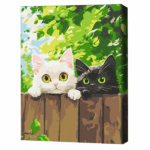 Pictură pe numere 30*40 сm (fără cutie) – Cercetașii pufoși Setul include: 	pânză de bumbac cu o diagramă numerotată a imaginii, pe o ramă de lemn 	 3 perii de diferite grosimi 	 vopsele acrilice numerotate 	 monturi pentru fixare pe perete