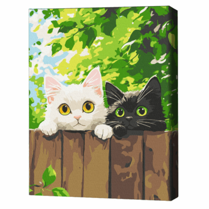 Pictură pe numere 30*40 сm (fără cutie) – Cercetașii pufoși Setul include: 	pânză de bumbac cu o diagramă numerotată a imaginii, pe o ramă de lemn 	 3 perii de diferite grosimi 	 vopsele acrilice numerotate 	 monturi pentru fixare pe perete