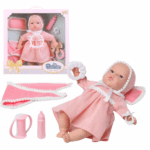 Păpușa Bonnie în rochie roz cu accesorii, 30 cm Păpușa este una dintre jucăriile principale pentru fetițe. Jocul cu o păpușă dezvoltă multe noi abilități utile. Păpușa va ajuta copilul să-și dezvolte imaginația și vocabularul, deoarece păpușa este interesant să o îmbraci, ea mereu ascultă istoriile și participă în toate jocurile.Păpușa este cheia comunicării.Înălțimea păpușii - 30 cm.
