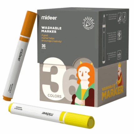 Set carioci lavabile, 36 culori Descoperiți setul de markere lavabile cu vârf mic, ideal pentru copii cu vârsta de 4 ani și peste. Aceste markere sunt special concepute pentru a oferi o experiență de desen curată și confortabilă, permițând copiilor să-și exprime creativitatea fără grija petelor.Caracteristici: Formulă lavabilă: Cerneala se spală ușor de pe piele și majoritatea țesăturilor, asigurând curățenie și comoditate după sesiuni artistice. Cerneală sigură: Fabricate din cerneală non-toxică pe bază de apă, fără substanțe chimice agresive, fiind sigure pentru utilizare de către copii. Culori pigmentate și vibrante: Culorile sunt intense și durabile, oferind rezultate strălucitoare pe hârtie și alte suprafețe. Vârf mic: Ideal pentru detalii precise și linii fine, potrivit pentru diverse tehnici de desen. Design ergonomic: Corpul marcatorului este adaptat pentru mâinile mici, încurajând dezvoltarea abilităților motorii și controlului.Beneficii pentru copil: Acest set promovează dezvoltarea abilităților artistice și creativitatea copiilor, permițându-le să experimenteze diferite tehnici de desen și să-și exprime ideile. Designul prietenos și cerneala lavabilă asigură o experiență plăcută și sigură, facilitând curățenia și menținând ordinea. Markerele ajută la îmbunătățirea motricității fine, coordonării ochi-mână și exprimării de sine prin artă.