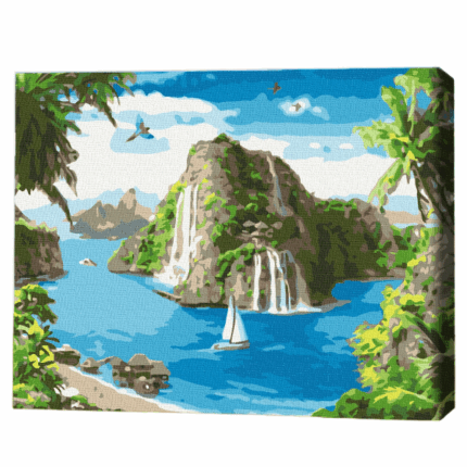Pictură pe numere 30*40 сm (fără cutie) – Port tropical