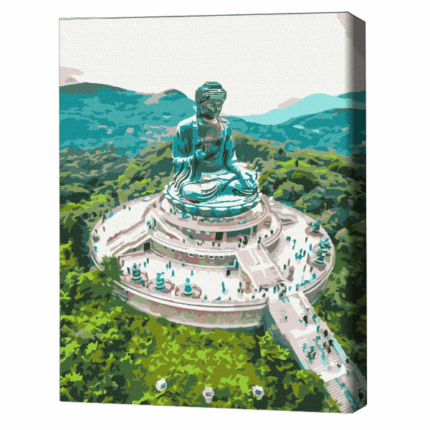Pictură pe numere 30*40 сm (fără cutie) – Marele Buddha Tian Tan