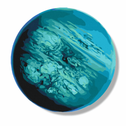 Pictură pe numere D 30 сm (fără cutie) – Uranus Setul include: 	pânză de bumbac cu o diagramă numerotată a imaginii, pe o ramă de lemn 	 3 perii de diferite grosimi 	 vopsele acrilice numerotate 	 monturi pentru fixare pe perete