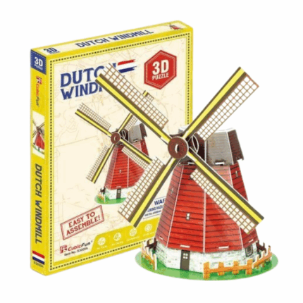 3D PUZZLE Holland Windmill Станьте архитектором своей миниатюрной Голландии с 3D-пазлом «Голландская ветряная мельница» от CubicFun!Характеристики: 	Размер собранной модели: 20,4 x 11 x 7,2 см. 	Размер упаковки: 16 x 1,8 x 22 см. 	Материал: Высококачественный ламинированный картон. 	Уровень сложности: Подходит для детей от 8 лет и старше.Особенности: 	Простая сборка без использования клея и инструментов. 	Развивает пространственное мышление, концентрацию и терпение. 	Подходит для совместного творчества с друзьями и семьей.Собранная мельница станет стильным элементом декора и вдохновляющим напоминанием о ваших креативных способностях.