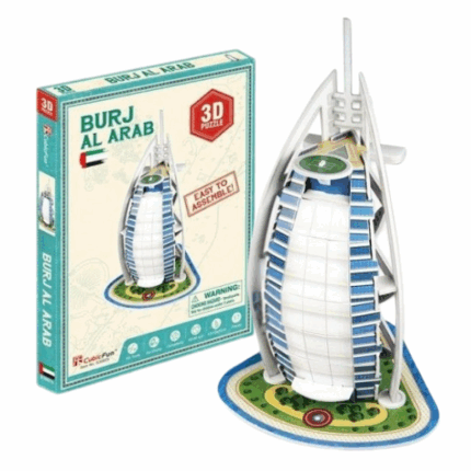 3D пазл “Бурдж аль-Араб”, 17 элементов 3D пазл “Бурдж аль-Араб” от  CubicFun очень интересная головоломка для всей семьи. Вместе собирая 3D пазл со своими детьми, вы  можете им рассказать о том что отель побил множество рекордов. Помимо того, что это самый высокий отель в мире, полностью состоящий из люксов, в 2008 году Burj Al Arab побил рекорд Книги рекордов Гиннесса как отель, предлагающий самый дорогой коктейль (по цене 27 321 дирхам).3D пазлы удивительное хобби которое развивает не только логического мышления, мелкую моторику, усидчивости и аккуратность, но и учит многому интересному о мире за весело проведенном времени в кругу семьи.