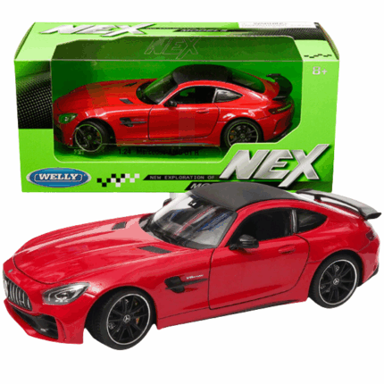 Коллекционный автомобиль MERCEDES-AMG GT R 1:24 WELLY    MERCEDES-AMG GT R 1:24  от производителя Welly Масштаб: 1:24Материал: металлический каркас, резиновые шины, детали автомобиля имитируют дизайн настоящего автомобиля, некоторые детали хромированы.Краска: Краска гладкая, густая, прочная и идеально глянцевая.Функция: Автомобиль может открывать 2 двери и передний капот. Руль управляемый.Производитель: WELLY Продукт изготовлен с соблюдением авторских прав.Автомобиль имеет реалистичный дизайн с подробными линиями моделирования, тонкое порошковое покрытие, очень подходит для демонстрации в гостиной, офисе, автомобильный станет интересным предметом коллекционирования в вашей комнате.