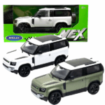 Коллекционный автомобиль 2020 Land Rover Defender WELLY 1:24, 2 цвета 24110  Land Rover Defender 2020  от производителя WellyМасштаб: 1:24Цвет 	зеленый металлик 	белый - крем цветМатериал: металлический каркас, резиновые шины, детали автомобиля имитируют дизайн настоящего автомобиля, некоторые детали хромированы.Краска: Краска гладкая, густая, прочная и идеально глянцевая.Функция: Автомобиль может открывать 2 двери и передний капот. Руль управляемый.Производитель: WELLY Продукт изготовлен с соблюдением авторских прав.Автомобиль имеет реалистичный дизайн с подробными линиями моделирования, тонкое порошковое покрытие, очень подходит для демонстрации в гостиной, офисе, автомобильный станет интересным предметом коллекционирования в вашей комнате.  