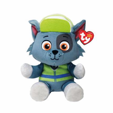 Щенок-эколог Rocky 15/20 см (Beanie Babies) Плюшевая игрушка TY Beanie Babies из мультсериала Paw Patrol — это очаровательный и качественно выполненный сувенир, который станет отличным подарком для поклонников шоу. Каждый персонаж выполнен с характерными чертами и яркими цветами, отражая индивидуальность героев.Rocky — щенок с зеленой униформой, специализирующийся на переработке и защите окружающей среды. Он всегда готов помочь и заботится о чистоте планеты. 	Изготовлен из особенно мягкого материала с гибким, податливым корпусом 	Ручная работа — высочайшее качество в индустрии 	Идеальный коллекционный экземпляр для фанатов Paw Patrol 	Яркие, насыщенные цвета и классический костюм 	В комплекте фирменное сердечко Ty 	Только сухая чистка