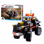 Set de construcție „SUV negru, 158 elem. Setul de construcție de la Sluban Car Club „SUV negru”, vă permite să asamblați un model realist a unui automobil. Setul include o minifigurină.  Piesele din plastic sunt de înaltă calitate, toate elementele designului se unesc în mod fiabil între ele și pot fi demontate ușor. Setul este compatibil cu modele de construcție de la producători mondiali, inclusiv Lego. 	Număr de piese: 158 	Copilul nu numai că se va bucura de procesul de asamblare, dar se va putea juca și cu modelul finisat. 	Lungimea modelului asamblat: 11,9 сmConstructorul este o jucărie educațională minunată. Un set bun de construcție pentru copii deschide spațiu pentru creativitate, oferă copilului posibilitatea de a-și arăta abilitățile și ajută la dezvoltarea acestora. Produsul este fabricat din plastic ecologic și respectă standardele sanitare și tehnice și standardele de calitate.Setul de construcție Sluban este un cadou minunat pentru un copil. Asamblarea unui set de construcție este o activitate fascinantă atât pentru băieți, cât și pentru fete. Un copil poate construi o mașină, un castel sau o fortăreață cu propriile mâini și apoi să se joace cu ele. Seturile de la producătorul Sluban dezvoltă gândirea logică și percepția tridimensională a copilului