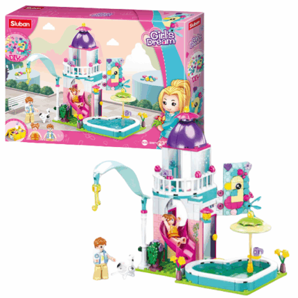 Set de construcție ”Teren de joacă”, 228 elem. Setul de construcție de la Sluban Girl’s Dream ”Teren de joacă”Setul include 2 minifigurine. Piesele din plastic sunt de înaltă calitate, toate elementele designului se unesc în mod fiabil între ele și pot fi demontate ușor. Setul este compatibil cu modele de construcție de la producători mondiali, inclusiv Lego. 	Număr de piese: 228 	Copilul nu numai că se va bucura de procesul de asamblare, dar se va putea juca și cu modelul finisat. 	Lungimea modelului asamblat: 17,8 cm.Constructorul este o jucărie educațională minunată. Un set bun de construcție pentru copii deschide spațiu pentru creativitate, oferă copilului posibilitatea de a-și arăta abilitățile și ajută la dezvoltarea acestora. Produsul este fabricat din plastic ecologic și respectă standardele sanitare și tehnice și standardele de calitate.Setul de construcție Sluban este un cadou minunat pentru un copil. Asamblarea unui set de construcție este o activitate fascinantă atât pentru băieți, cât și pentru fete. Un copil poate construi o mașină, un castel sau o fortăreață cu propriile mâini și apoi să se joace cu ele. Seturile de la producătorul Sluban dezvoltă gândirea logică și percepția tridimensională a copilului.