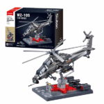 Set de construcție «Elicopter militar», scara 1:35, 914 elem. Descoperă detaliile impresionante ale elicopterului militar WZ-10S la scară 1:35! Setul conține 914 piese din plastic durabil ABS, minifigurine și o bază de prezentare. Include instrucțiuni ilustrate pas cu pas. Ideal pentru copii peste 6 ani și pasionați de modele de construcție.Caracteristici: 	914 piese 	Material: plastic ABS sigur 	Include minifigurine și bază de expunere 	Instrucțiuni detaliate incluse