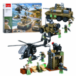 Set de construcție «Vehicule militare», 744 elem. Intră în lumea aventurilor militare cu setul de construcție SLUBAN din seria Army! Construiește vehicule blindate, elicoptere, bărci, turnuri de observație și multe altele. Setul conține 744 de piese durabile din plastic ABS, compatibile cu alte seturi de construcție populare. Include figurine de soldați și un ghid detaliat de asamblare.Caracteristici: 	744 piese 	Compatibil cu alte seturi de construcție 	Include figurine 	Instrucțiuni detaliate în pachet 	Vârsta recomandată: de la 6 ani
