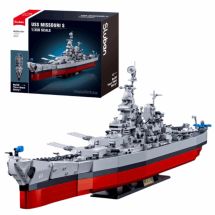 Конструктор «Военный корабль», масштаб 1:350, 1739 элем. Конструктор SLUBAN "Военный корабль" — это настоящий вызов и источник вдохновения для юных инженеров и любителей морской техники. Сборка большого боевого корабля длиной 77 см поможет развить внимание, мышление, логику и терпение.Набор состоит из 1739 качественных пластиковых деталей, которые надёжно соединяются между собой и совместимы с конструкторами других брендов.Особенности: 	Военный корабль (длина 77 см, высота 21,5 см) 	Масштаб модели 1:350 	1739 деталей 	Упакован в красочную коробку 	Подробная инструкция по сборке в комплекте 	Рекомендуется для детей от 6 лет