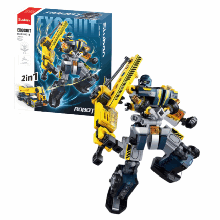 Set de construcție «Robot-macara 2 în 1», 246 elem. Setul de construcție SLUBAN "Robot-macara 2 în 1" oferă copiilor posibilitatea de a asambla un robot sau o mașină din același set de 246 de piese. Include o figurină și este ideal pentru copiii pasionați de construcții și creație.Este ușor de asamblat și contribuie la dezvoltarea gândirii logice, atenției și îndemânării.Avantaje: 	Două modele diferite într-un singur set 	Asamblare simplă și intuitivă 	Dezvoltă concentrarea și creativitateaRecomandat pentru copii peste 6 ani.