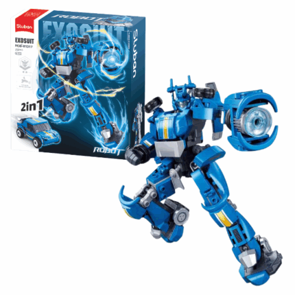Set de construcție «Robot-Mașină sport 2 în 1», 253 elem. Setul de construcție SLUBAN "Robot-Mașină sport 2 în 1" oferă copiilor posibilitatea de a asambla un robot sau o mașină din același set de 253 de piese. Include o figurină și este ideal pentru copiii pasionați de construcții și creație.Este ușor de asamblat și contribuie la dezvoltarea gândirii logice, atenției și îndemânării.Avantaje: 	Două modele diferite într-un singur set 	Asamblare simplă și intuitivă 	Dezvoltă concentrarea și creativitateaRecomandat pentru copii peste 6 ani.