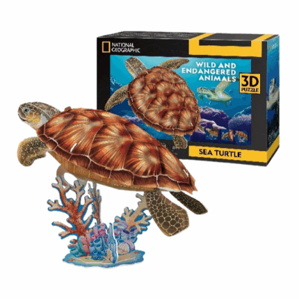 3D puzzle «Broască țestoasă», 31 elemente Puzzle 3D Broască țestoasă de la CubicFun este un joc de puzzle foarte interesant pentru întreaga familie.Colectând 3D puzzle împreună cu copiii tăi, le poți spune că în natură țestoasele marine au o capacitate extraordinară de a naviga, probabil ghidate de câmpul magnetic al Pământului. Ele sunt capabili să se întoarcă fără greșeală la locul lor de naștere după mulți ani.Un hobby uimitor care dezvoltă nu numai gândirea logică, abilitățile motorii fine, perseverența și acuratețea, dar învață și o mulțime de lucruri interesante despre natură, în timp ce te distrezi cu familia ta.