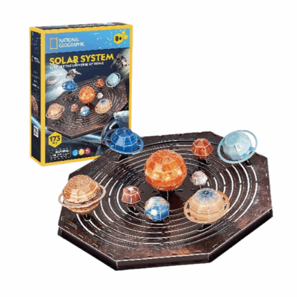 3D puzzle «Sistemul solar», 173 elemente Puzzle 3D puzzle Sistemul solar, de la CubicFun este un joc de puzzle foarte interesant pentru întreaga familie.Colectând 3D puzzle împreună cu copiii tăi, le poți povesti că Sistemul Solar este un sistem stelar din galaxia Calea Lactee, incluzând Soarele și obiectele spațiale naturale care se învârt în jurul lui: planete, sateliții lor, planete pitice, asteroizi, meteoroizi, comete și praf cosmic.Un hobby uimitor care dezvoltă nu numai gândirea logică, abilitățile motorii fine, perseverența și acuratețea, dar învață și o mulțime de lucruri interesante despre natură, în timp ce te distrezi cu familia ta.