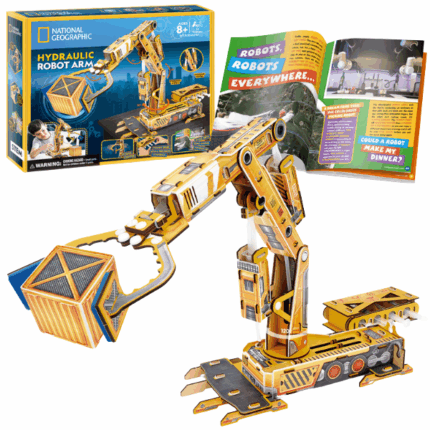 3D puzzle «Braț robotic hidraulic», 185 elemente Puzzle 3D puzzle Braț robotic hidraulic, de la CubicFun este un joc de puzzle foarte interesant pentru întreaga familie.Creați-vă propriul braț robotic și învățați despre tehnologia hidraulică. Acest clește realist poate ridica, mișca și ridica o varietate de obiecte, totul fără electricitate! Vino și creează-ți propria jucărieÎn timul jocului cu 3D puzzle împreună cu copiii tăi, le poți spune că un braț robotic hidraulic este un apendice mecanic extins care este automatizat și controlat de un program executabil special care îi permite să fie utilizat pentru a îndeplini anumite funcții într-o instalație de producție.Un hobby uimitor care dezvoltă nu numai gândirea logică, abilitățile motorii fine, perseverența și acuratețea, dar învață și o mulțime de lucruri interesante despre natură, în timp ce te distrezi cu familia ta.