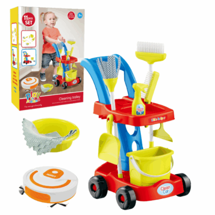 Set de curățenie cu cărucior și mătură