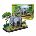 3D puzzle «Elefenat», 42 elemente Puzzle 3D "Elefenatul",, de la CubicFun este un joc de puzzle foarte interesant pentru întreaga familie.În timul jocului cu  puzzle 3D împreună cu copiii tăi, le poți povesti că Elefanții (lat. Elephantidae), sunt o familie din clasa mamiferelor din ordinul proboscis. În prezent, această familie include 3 specii vii. Elefanții africani sunt cele mai mari mamifere terestre.Puzzle-urile 3D sunt un hobby uimitor care dezvoltă nu numai gândirea logică, abilitățile motorii fine, perseverența și acuratețea, dar învață și o mulțime de lucruri interesante despre univers, în timp ce te distrezi cu familia ta.O metodă veselă de a cunoaște lumea fascinantă a animalelor sălbatice împreună cu noua colecție de puzzle-uri 3D CubicFun. Modelul un număr mic de piese, însă detaliile puzzle-ului sunt precise, iar copilul nu va avea dificultăți în asamblare. Modelul asamblat este un elefant care stă pe fundalul faunei frumoase a Africii.Materialele de înaltă calitate, împreună cu instrucțiuni clare și detaliate, fac ca acest model să fie ușor de asamblat chiar și pentru începători.Nu este nevoie de lipici sau foarfece pentru a asambla modelul.Puzzle-ul are 42 de elemente.