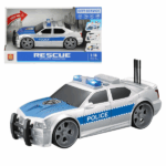 1:16 Инерционная Машина «Police Car» (свет / звук) Машина WY620B - это современная модель полицейского автомобиля серии “Rescue” в масштабе 1:16!Модель служебных машин выполнены из пластика, а для более увлекательной игры задние колеса оборудованы инерционным механизмом.На крыше автомобиля расположено четыре функциональные кнопки, которые активируют световые и звуковые эффекты:- подсветка мигалки синим и красным цветом;- первая кнопка - зажигание и мигалка;- вторая кнопка - спец сигнал и гудок;- третья кнопка - сирена и фразы на английском языке;- четвертая кнопка - проигрывает все звуки.Также на крыше расположена большая прямоугольная кнопка - при нажатии открывается багажник предоставляя доступ к инструментам (вся панель с инструментами из вылитого пластика)Эффекты работают от 3-х батареек AG-13 - входят в комплект.