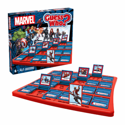 Настольная игра Guess Who? «Marvel» Узнай героя Marvel, не подглядывая. Задавай вопросы, чтобы угадать, какого персонажа выбрал твой соперник. Наклоняй фигурки героев, которые не подходят под ответы, на доске, пока не угадаешь карту персонажа соперника. Guess Who? "Marvel" — семейная игра для детей от 6 лет. Уровень сложности выбираешь ты! Ознакомься с вариантами игры.Правила игрыКаждый игрок получает игровую доску с персонажами и наклоняет её назад, чтобы открыть все окошки. Затем перемешиваются тайные карты. Игроки берут по одной карте и размещают её на своей доске в специальном месте. Игра начинается с младшего игрока. Игроки по очереди задают вопросы, чтобы помочь определить персонажа на тайной карте соперника. Важно: вопросы должны предполагать ответы «ДА» или «НЕТ». После каждого ответа игрок исключает не подходящих персонажей, закрывая их на доске. Побеждает тот, кто первым правильно угадает персонажа соперника в свой ход.Как разнообразить игру оригинальными вопросамиВнимательно рассмотрите всех персонажей на своей доске. Чем они отличаются и чем похожи? Кто-то держит предмет в руке? Или носит маску? Обратите внимание на детали, которые помогут выиграть. Согласуйте с соперником, будут ли вопросы только об внешности персонажа. Если вы фанат Marvel, попробуйте добавить вопросы о сюжете или чертах характера. Можно также попробовать более сложный вариант — с простыми вопросами о поле персонажа, но задавать их только с третьего раунда.Расширенный вариант игрыВ расширенном варианте каждая выигранная партия даёт 1 очко. Победитель — тот, кто первым наберёт 5 очков. В игре могут участвовать более 2 игроков, но важно, чтобы все имели равные шансы, а результаты внимательно фиксировались.Содержимое:● 2 игровых доски,● 48 карточек персонажей,● 24 тайные карты.Характеристики:● количество игроков: 2,● возраст: от 6 лет,● время игры: 15 минут.