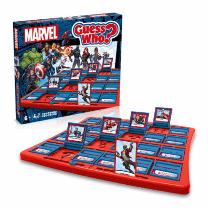 Настольная игра Guess Who? «Marvel» Узнай героя Marvel, не подглядывая. Задавай вопросы, чтобы угадать, какого персонажа выбрал твой соперник. Наклоняй фигурки героев, которые не подходят под ответы, на доске, пока не угадаешь карту персонажа соперника. Guess Who? "Marvel" — семейная игра для детей от 6 лет. Уровень сложности выбираешь ты! Ознакомься с вариантами игры.Правила игрыКаждый игрок получает игровую доску с персонажами и наклоняет её назад, чтобы открыть все окошки. Затем перемешиваются тайные карты. Игроки берут по одной карте и размещают её на своей доске в специальном месте. Игра начинается с младшего игрока. Игроки по очереди задают вопросы, чтобы помочь определить персонажа на тайной карте соперника. Важно: вопросы должны предполагать ответы «ДА» или «НЕТ». После каждого ответа игрок исключает не подходящих персонажей, закрывая их на доске. Побеждает тот, кто первым правильно угадает персонажа соперника в свой ход.Как разнообразить игру оригинальными вопросамиВнимательно рассмотрите всех персонажей на своей доске. Чем они отличаются и чем похожи? Кто-то держит предмет в руке? Или носит маску? Обратите внимание на детали, которые помогут выиграть. Согласуйте с соперником, будут ли вопросы только об внешности персонажа. Если вы фанат Marvel, попробуйте добавить вопросы о сюжете или чертах характера. Можно также попробовать более сложный вариант — с простыми вопросами о поле персонажа, но задавать их только с третьего раунда.Расширенный вариант игрыВ расширенном варианте каждая выигранная партия даёт 1 очко. Победитель — тот, кто первым наберёт 5 очков. В игре могут участвовать более 2 игроков, но важно, чтобы все имели равные шансы, а результаты внимательно фиксировались.Содержимое:● 2 игровых доски,● 48 карточек персонажей,● 24 тайные карты.Характеристики:● количество игроков: 2,● возраст: от 6 лет,● время игры: 15 минут.