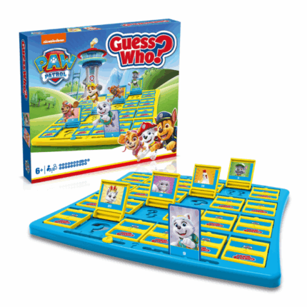 Настольная игра Guess Who? «Щенячий Патруль» Райдер и его собачки. Команда на все сто! Маршал, Раббл, Чейз, Рокки, Зума, Скай — это команда Щенячьего Патруля.  Эти смелые собачки приходят на помощь, когда люди нуждаются в них! Под руководством мальчика по имени Райдер команда храбрых щенков справляется с разными задачами. У них уже много достижений. Например, спасли город от злого мэра Хамдингера, который начал создавать хаос, или помогли птеродактилю с поврежденным крылом. Их команда умеет находить союзников, например, сообразительного таксика Либерти. В составе щенячьей команды есть также Эверест, которую вы найдете на карточках! Появляется и Чикалетта — курочка мэра, которая путешествует в её красной сумочке. Проводить время с такой дружной командой — настоящее удовольствие! С этой игрой это становится возможным — ведь для отважных щенков нет ничего невозможного!Правила игры GUESS WHO Щенячий ПатрульКаждый игрок получает по одной игровой доске с персонажами. Перед началом игры вставьте карточки в соответствующие ячейки и наклоните их назад, чтобы открыть все окошки. Затем перемешайте тайные карты. Игроки вытягивают по одной карте и помещают её в специальное место на своей доске. Игру начинает самый младший игрок. Игроки по очереди задают вопросы, чтобы угадать, какой персонаж скрыт на тайной карте соперника. Важно: вопросы должны быть так сформулированы, чтобы ответом могло быть только "ДА" или "НЕТ". После каждого ответа игрок закрывает неподходящих персонажей. Побеждает тот, кто правильно угадает персонажа соперника во время своего хода.Состав: 	2 игровые доски, 	48 карточек персонажей, 	24 тайные карты.Характеристики: 	Количество игроков: 2, 	Возраст: от 6 лет, 	Время игры: 15 минут.