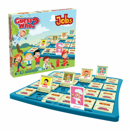 Настольная игра Guess Who? «Профессии» Исследуй удивительный мир профессий вместе с настольной игрой Guess Who? "Профессии"! Выясни, кем работает твой соперник — врачом, архитектором, а может, космонавтом? Это семейная игра-детектив для детей от 4 лет, которая развивает внимание, логику и умение задавать правильные вопросы.Правила игры• Каждый игрок получает экран с набором 24 персонажей и тайную карту с профессией.• По очереди задавайте вопросы, на которые можно ответить только «да» или «нет» — например, «Носит ли он форму?», «Работает ли он на улице?»• После каждого ответа закрывайте персонажей, которые на неё не подходят.• Побеждает тот, кто первым угадает профессию на карте соперника.Особенности: 	Удобный пластиковый экран, подходящий для путешествий 	48 карточек персонажей и 24 тайных карты 	Простые правила — игра стартует за 1 минуту 	Подойдёт для 2 игроков от 4 лет 	Время партии: около 15 минут