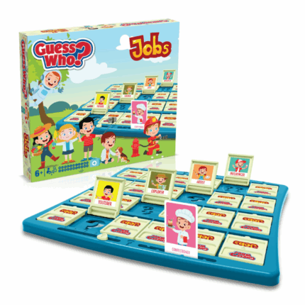 Настольная игра Guess Who? «Профессии» Исследуй удивительный мир профессий вместе с настольной игрой Guess Who? "Профессии"! Выясни, кем работает твой соперник — врачом, архитектором, а может, космонавтом? Это семейная игра-детектив для детей от 4 лет, которая развивает внимание, логику и умение задавать правильные вопросы.Правила игры• Каждый игрок получает экран с набором 24 персонажей и тайную карту с профессией.• По очереди задавайте вопросы, на которые можно ответить только «да» или «нет» — например, «Носит ли он форму?», «Работает ли он на улице?»• После каждого ответа закрывайте персонажей, которые на неё не подходят.• Побеждает тот, кто первым угадает профессию на карте соперника.Особенности: 	Удобный пластиковый экран, подходящий для путешествий 	48 карточек персонажей и 24 тайных карты 	Простые правила — игра стартует за 1 минуту 	Подойдёт для 2 игроков от 4 лет 	Время партии: около 15 минут