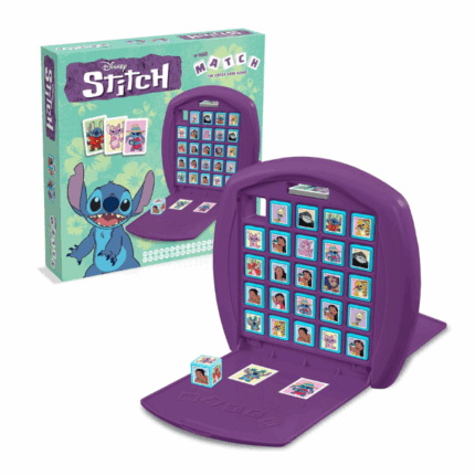 Joc de masă Top Trumps Match «Lilo & Stitch» Pornește într-o aventură intergalactică cu Top Trumps Match – Lilo & Stitch!  Această versiune plină de culoare a jocului transformă cuburile într-o arenă de bătălii distractive. Scopul tău este să potrivești cinci cuburi cu același personaj Stitch pe orizontală, verticală sau diagonală — dar fii atent, adversarul poate fura victoriea cu o carte Top Trump abilă.În joc apar personaje îndrăgite precum Stitch, Angel, Reuben, Lilo și Nani. Fiecare cub are o ilustrație vibrantă care reflectă personalitatea personajului și adaugă farmec jocului. Jocul este ușor de montat și de strâns — vine ambalat într-o cutie plastică compactă.Caracteristici: 	Potrivește cinci cuburi cu același personaj 	Cărțile Top Trump pot schimba regulile 	Include personaje: Stitch, Angel, Reuben, Lilo, Nani și alții 	Prezen­tare atractivă și cutie plastică pentru depozitare 	Ideal pentru seri de familie, petreceri și excursiiSpecificații: 	Vârstă: 4+ 	Jucători: 2 sau mai mulți 	Dimensiuni: 27 × 27 × 5 cm
