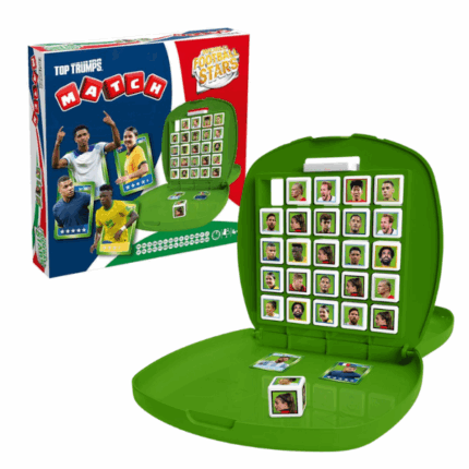 Настольная игра Top Trumps Match «Мировые футбольные звёзды» Погрузитесь в мир футбола и стратегии с Top Trumps Match: Мировые футбольные звёзды — взрывным кубическим поединком для настоящих фанатов! В этой версии вы соперничаете, составляя выигрышную линию из пяти кубиков с известными игроками — Лионелем Месси, Эрингом Халандом и другими — по горизонтали, вертикали или диагонали. Но будьте внимательны: хитрая карта «Top Trumps» способна круто изменить исход партии.Яркие кубики с качественной графикой и динамичный игровой процесс не дадут заскучать ни детям, ни взрослым. Компактная пластиковая коробка делает эту игру отличным выбором для поездок, вечеринок и семейных развлечений.Ключевые особенности: 	15 кубиков с изображениями всемирно известных футболистов 	Цель — составить пять в ряд быстрее соперника 	Карта «Top Trumps» может изменить всё в последний момент 	Развивает память, внимательность и логику 	Компактный пластиковый футляр для удобства и безопасностиПараметры: 	Для 2 игроков 	Возраст: от 4 лет 	Размер упаковки: 27 × 27 × 5 см