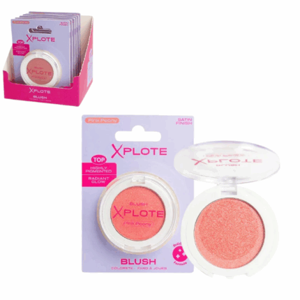 Fard de obraz XPLOTE «Peony» Fard de obraz Xplote Peony – prospețime delicată și feminitateDescoperă fardul de obraz Xplote în nuanța Peony Blush, un roz delicat care oferă un aspect proaspăt, romantic și feminin. Ideal pentru orice ocazie, de la machiajul de zi cu zi până la look-uri elegante de seară.Formula sa mătăsoasă, pigmentată și ușor de aplicat asigură un rezultat natural și uniform. Fardul rezistă întreaga zi fără a-și pierde intensitatea și este potrivit pentru toate tipurile de ten.Beneficii și caracteristici: 	Textură ușoară și plăcută la atingere 	Culoare intensă dintr-o singură aplicare 	Rezistență de durată 	Nu usucă pielea și se adaptează perfect fondului de ten 	Nuanță versatilă potrivită pentru orice tenAdaugă o notă de prospețime și rafinament machiajului tău cu Xplote Peony – frumusețe naturală în fiecare zi!Opriți utilizarea dacă apar iritații.