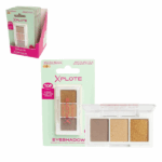 Fard de pleoape XPLOTE «Mocha Spice» Descoperă eleganța caldă cu paleta de farduri pentru ochi Xplote "Mocha Spice" — perfectă pentru iubitoarele de tonuri neutre și rafinate. Paleta conține trei nuanțe pigmentate, cu finisaje mate, satinate și strălucitoare, care se combină armonios și permit crearea unor machiaje versatile: de zi sau de seară. Textura fină se aplică ușor, iar ambalajul compact este ideal pentru retușuri oriunde te-ai afla.Caracteristici: 	Pigmentare intensă – culori vibrante încă de la prima aplicare. 	Textură catifelată și ușor de estompat – fardurile se aplică uniform și se blenduiesc fără efort. 	Design compact și elegant – perfect pentru a-l lua cu tine oriunde mergi. 	Versatilitate absolută – potrivită atât pentru machiaj discret, cât și pentru stiluri mai îndrăznețe.Cu Xplote Mocha Spice, privirea ta capătă profunzime și farmec natural — de dimineața până seara.Opriți utilizarea dacă apar iritații.